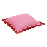Scalloped Edge 24" Square Throw Pillow Cover