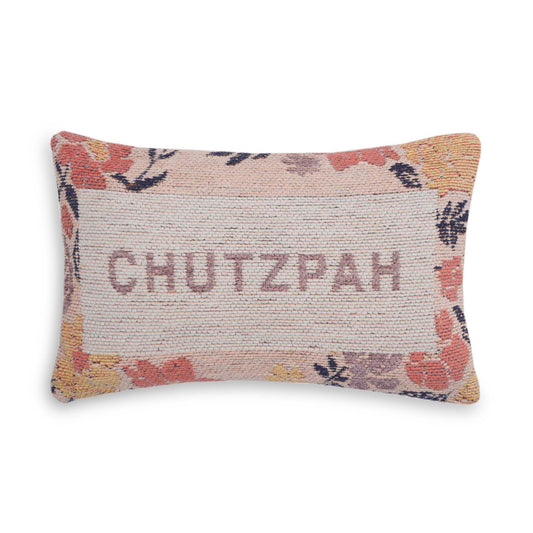 Chutzpah 15"X9" Jacquard Woven Throw Pillow