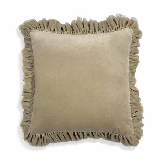 Alessia 20.5" Distressed Velvet Square Throw Pillow