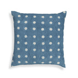 Indigo Dots 20" Cotton Square Throw Pillow Cover