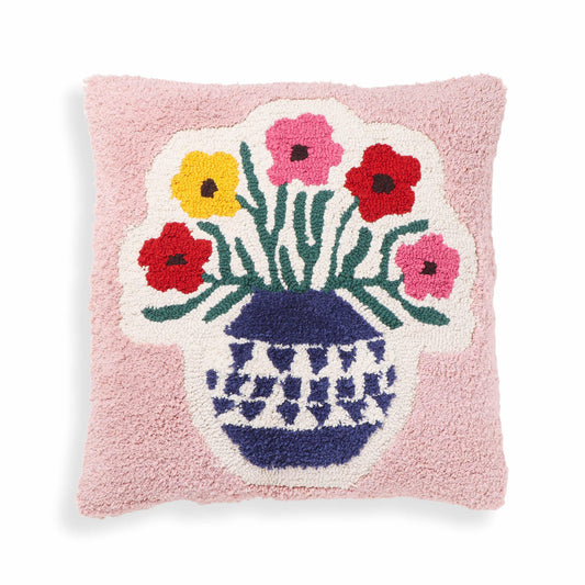 Blossom 20" Tufted Cotton Square Throw Pillow Cover