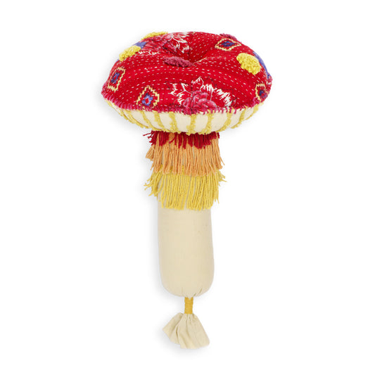 Mushroom 9"X15" Hand Sewn Throw Pillow