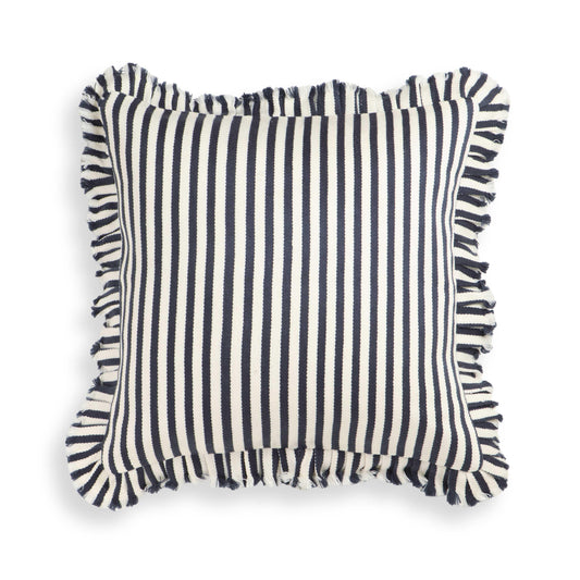 Alessia 20" Striped Ruffle Square Throw Pillow Cover
