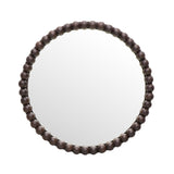 Baria 30" Wooden Round Wall Mirror