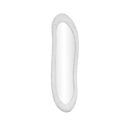 Orpheus 20"X59" Ribbed Faux Stone Floor Mirror