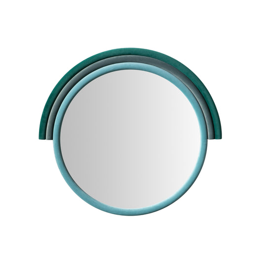 Lally 31.5"X29" Velvet Round Wall Mirror