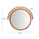 Lally 31.5"X29" Velvet Round Wall Mirror