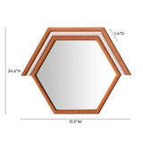 Lally 31.5"X24" Velvet Prism Wall Mirror