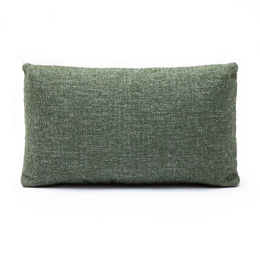 Malolo 20"X12" Green Basketweave Rectangular Vegan-Down Throw Pillow Cover