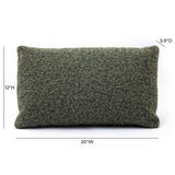 Malolo 20"X12" Long Mohair Rectangular Vegan-Down Throw Pillow Cover