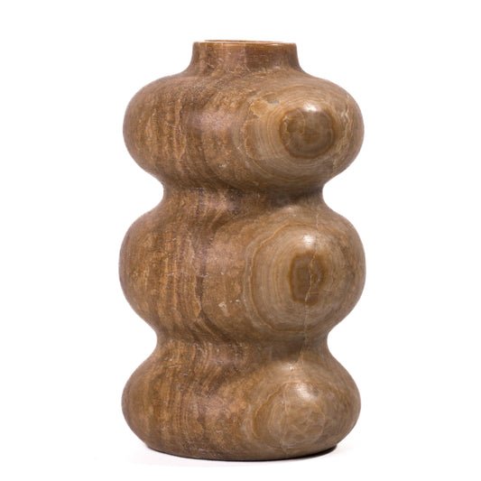 Marble Dark Onyx Swell Decorative Vase