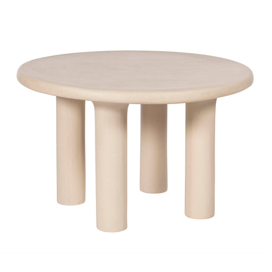 Barbara 47" Cream Textured Indoor/Outdoor Round Dining Table