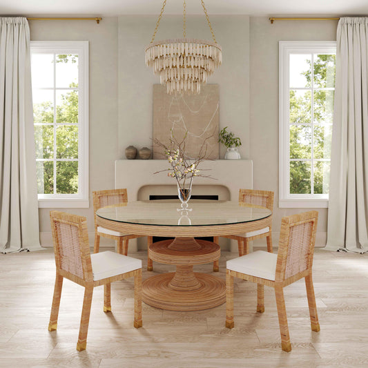 Amara Cream Contract-Grade Linen Dining Chair