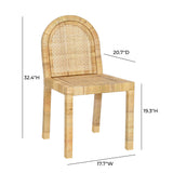 Amara Cream Contract-Grade Linen Arched Dining Chair