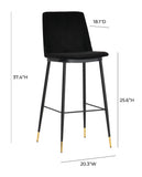 Evora Velvet Counter Stool - Set of 2