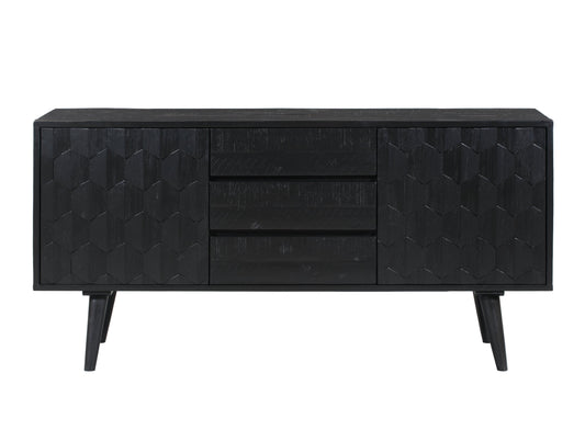 Valentina 59" Black Acacia Buffet