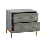 Pesce 25" Faux Shagreen 2-Drawer Nightstand