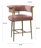 Astrid Performance Velvet Stool