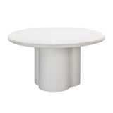 Elika 59" Faux Plaster Indoor / Outdoor Round Dining Table