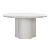 Elika 59" Faux Plaster Indoor / Outdoor Round Dining Table