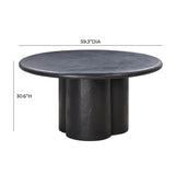 Elika 59" Faux Plaster Indoor / Outdoor Round Dining Table