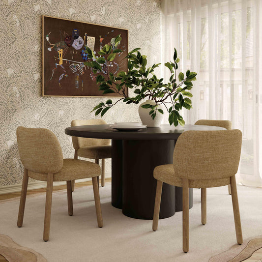 Foxy Textured Performance Fabric Dining Chair