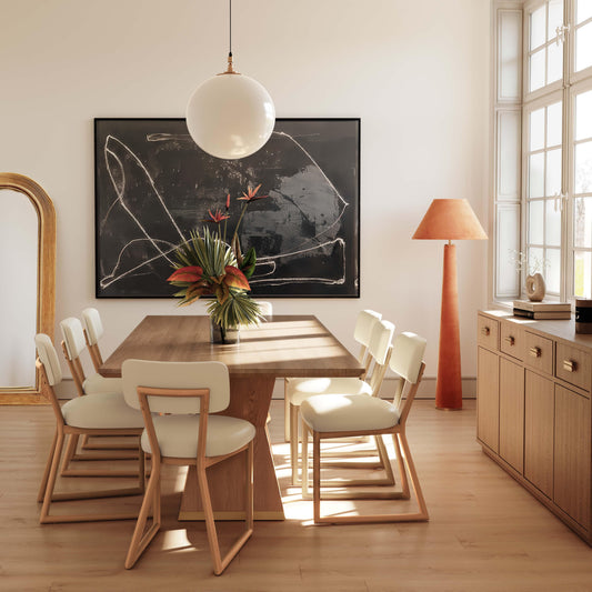 Bobbie Cream Contract-Grade Vegan Leather Dining Chair