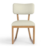 Bobbie Cream Contract-Grade Vegan Leather Dining Chair
