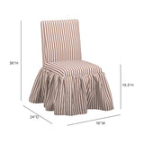 Gertrude Striped Performance Linen Skirted Dining Chair