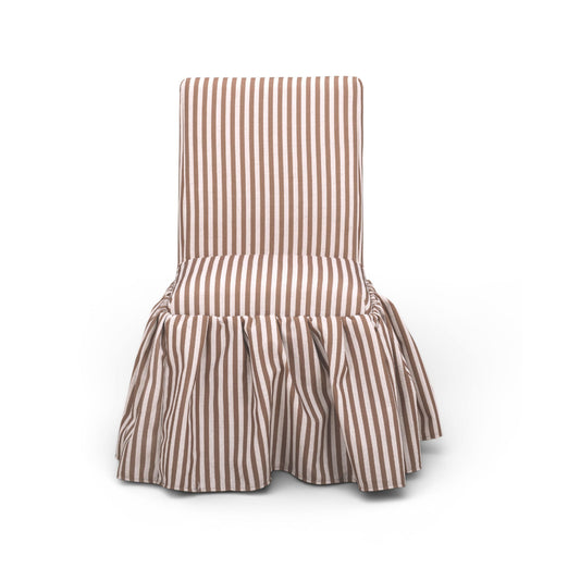 Gertrude Striped Performance Linen Skirted Dining Chair