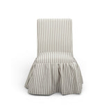 Gertrude Striped Performance Linen Skirted Dining Chair