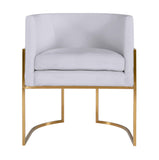 Giselle Performance Velvet Dining Chair with Gold Base by Inspire Me! Home Decor