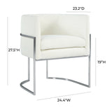 Giselle Performance Velvet Dining Chair with Silver Base by Inspire Me! Home Decor