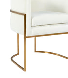 Giselle Performance Velvet Dining Chair with Gold Base by Inspire Me! Home Decor