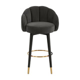 Myla Performance Velvet Swivel Stool
