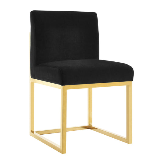 Haute Black Performance Velvet Chair