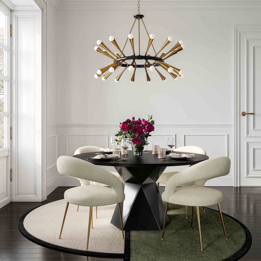 Iris 56" Glass Round Dining Table