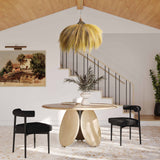 Emil Oak 58" Round Dining Table