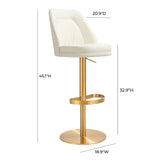 Maven Performance Vegan Leather Adjustable Swivel Stool