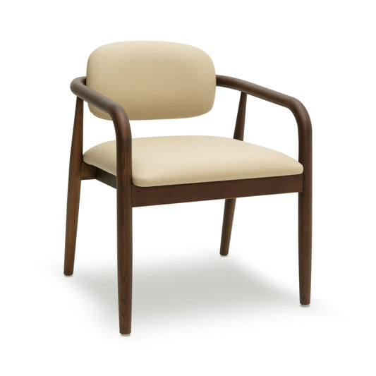 Betsy Taupe Contract-Grade Vegan Leather Dining Chair