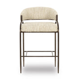 Tatum Taupe Textured Performance Boucle Counter Stool