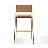 Gale Tan Basketweave Stackable Stool - Set of 2