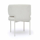 Maureen Cream Performance Upcycled Linen Dining Chair