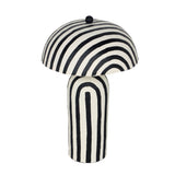 Maiori Striped Papier Mache Table Lamp