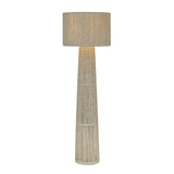 Tapered Natural Chenille Fiber Floor Lamp