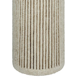 Tapered Natural Chenille Fiber Floor Lamp