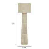 Tapered Natural Chenille Fiber Floor Lamp