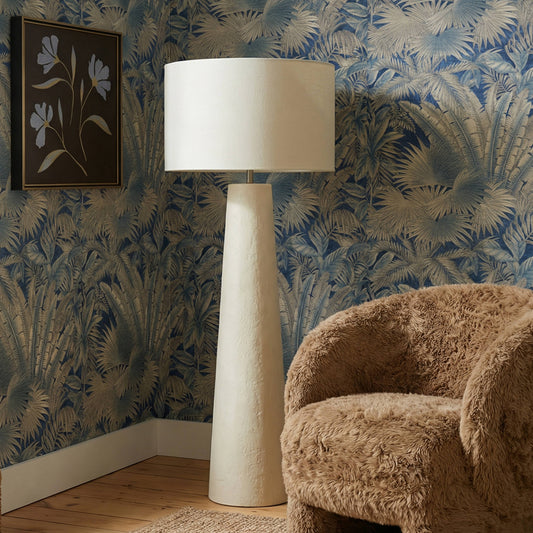 Yala Cream Papier Mache Floor Lamp