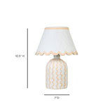Blum Scalloped Cotton Mache Table Lamp