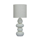 Pebble Cream Papier Mache Table Lamp